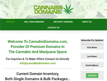 Tablet Screenshot of cannabisdomains.com